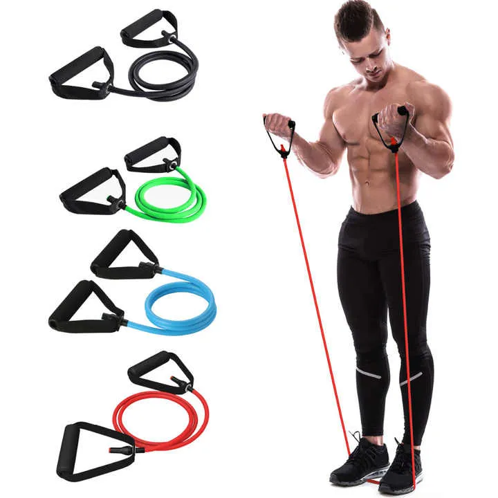 مطاطا المقاومة المطاط ممارسة أنبوب مقاومة . Elastic Resistance Band Rubber Exercise Tube