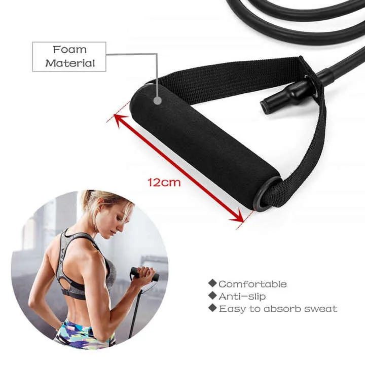 مطاطا المقاومة المطاط ممارسة أنبوب مقاومة . Elastic Resistance Band Rubber Exercise Tube