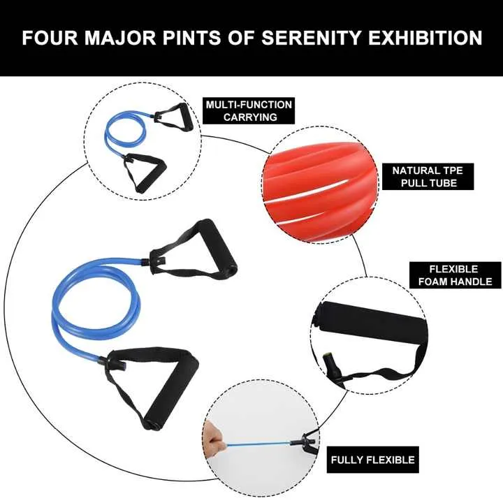 مطاطا المقاومة المطاط ممارسة أنبوب مقاومة . Elastic Resistance Band Rubber Exercise Tube