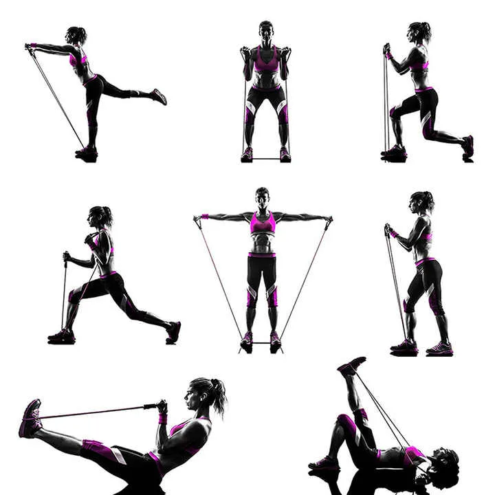 مطاطا المقاومة المطاط ممارسة أنبوب مقاومة . Elastic Resistance Band Rubber Exercise Tube