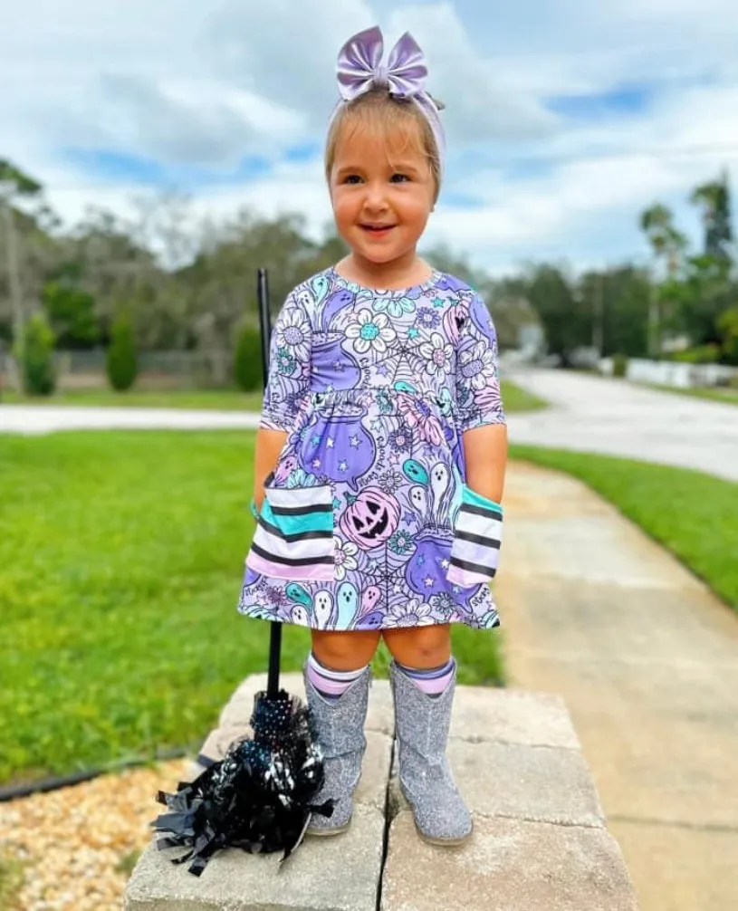 2 left! 2T & 3T ~ Pocket Dress ~ Spooky Pastels