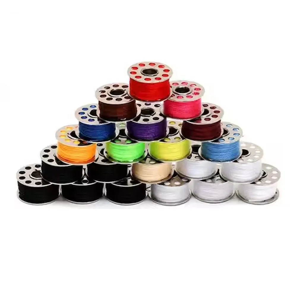 48 Assorted Colors Sewing Threads Pre-wound Metal Bobbins 100% Polyester Machine