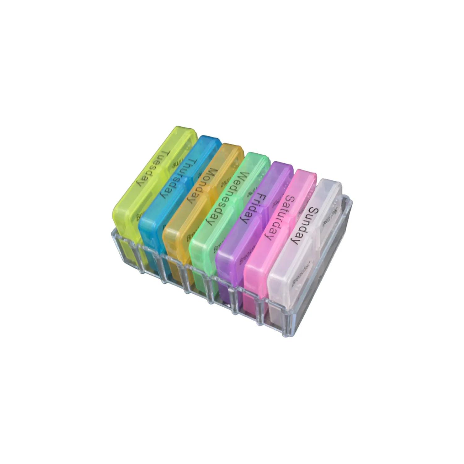7 Days 4 Times Transparent Medicine Box 28 Grid Portable Large Capacity Travel, Medication Organizer Dispenser Boxes Large Compartments Moisture-Proof Pill Case Medication Reminder Travel
