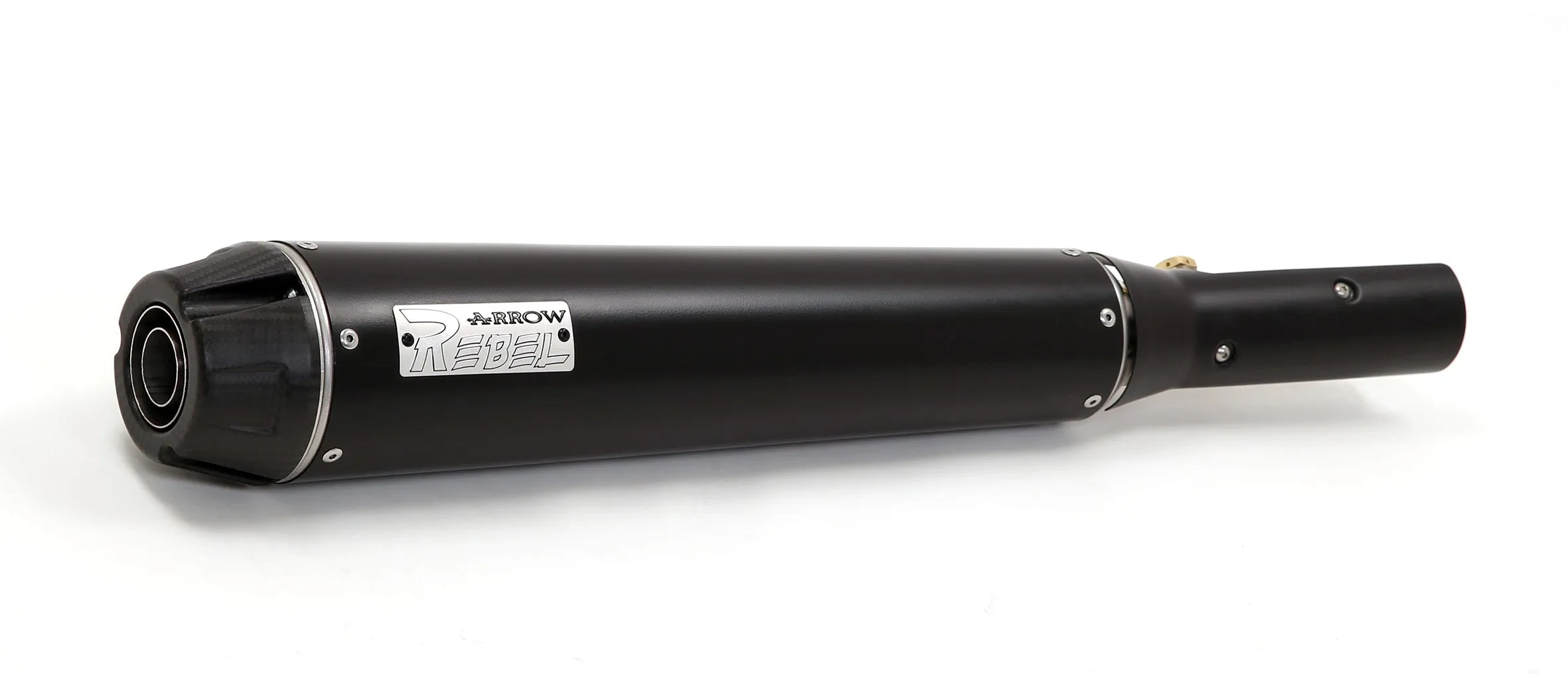 Arrow Kawasaki Vulcan S 650 '17 Homologated Nichrom Dark Rebel Exhaust With Carbon End Cap For Arrow Collectors 74505rb