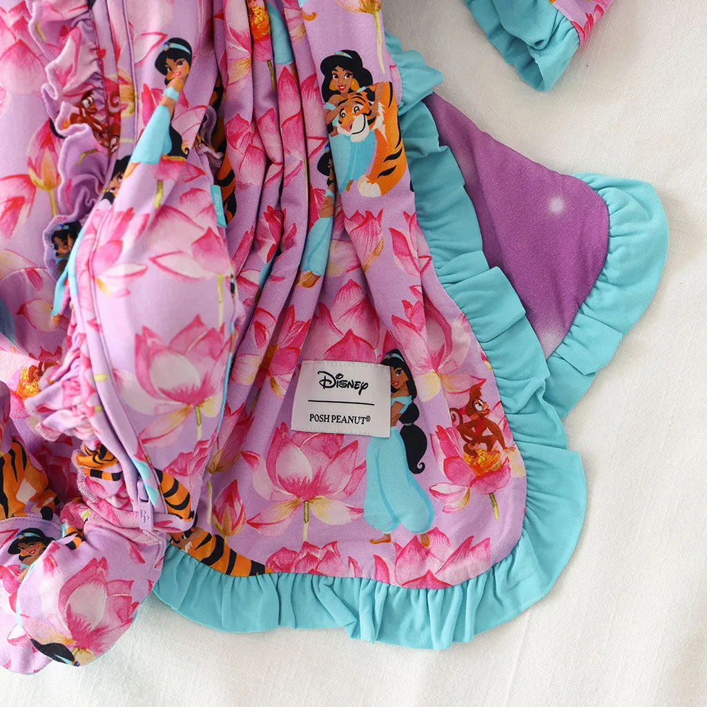 Disney Princess Jasmine & Jasmine's Castle Ruffled Luxette Patoo Blanket