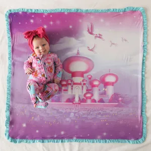 Disney Princess Jasmine & Jasmine's Castle Ruffled Luxette Patoo Blanket