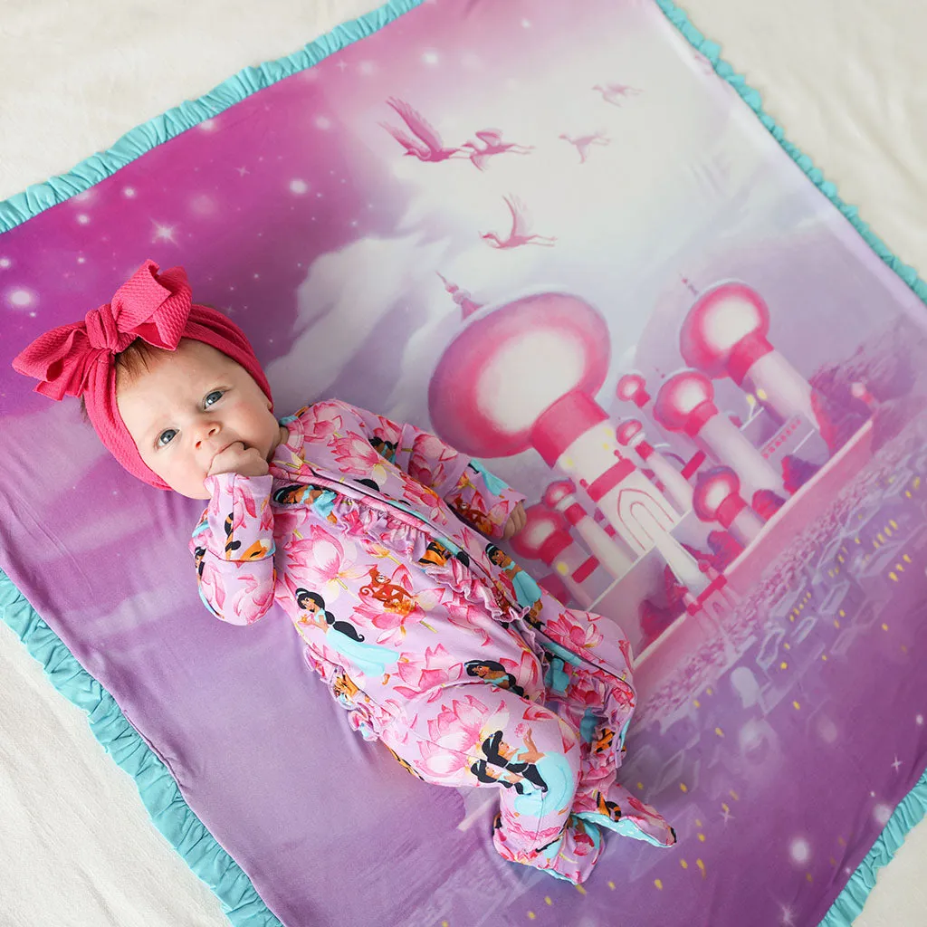 Disney Princess Jasmine & Jasmine's Castle Ruffled Luxette Patoo Blanket