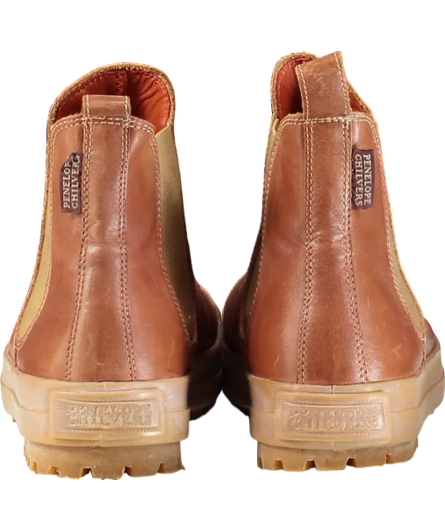 Penelope Chilvers Brown Jump Waterproof Leather Boot UK 6 EU 39 