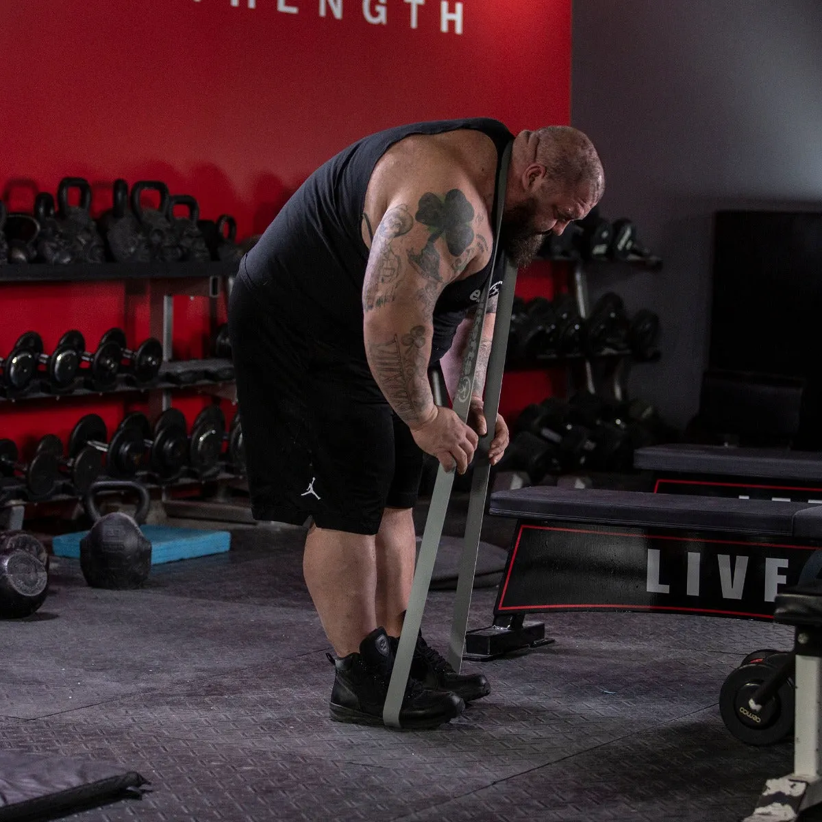 Pro Strength Average Resistance Latex Workout Band - Grey