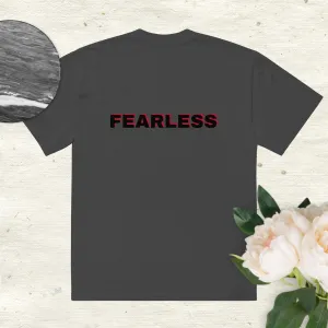 RoarWave:Black *Fearless* Luxe Oversized Designer T-Shirt. Proficiently Crafted for roaring climbers! 100% Plush Carded Cotton.
