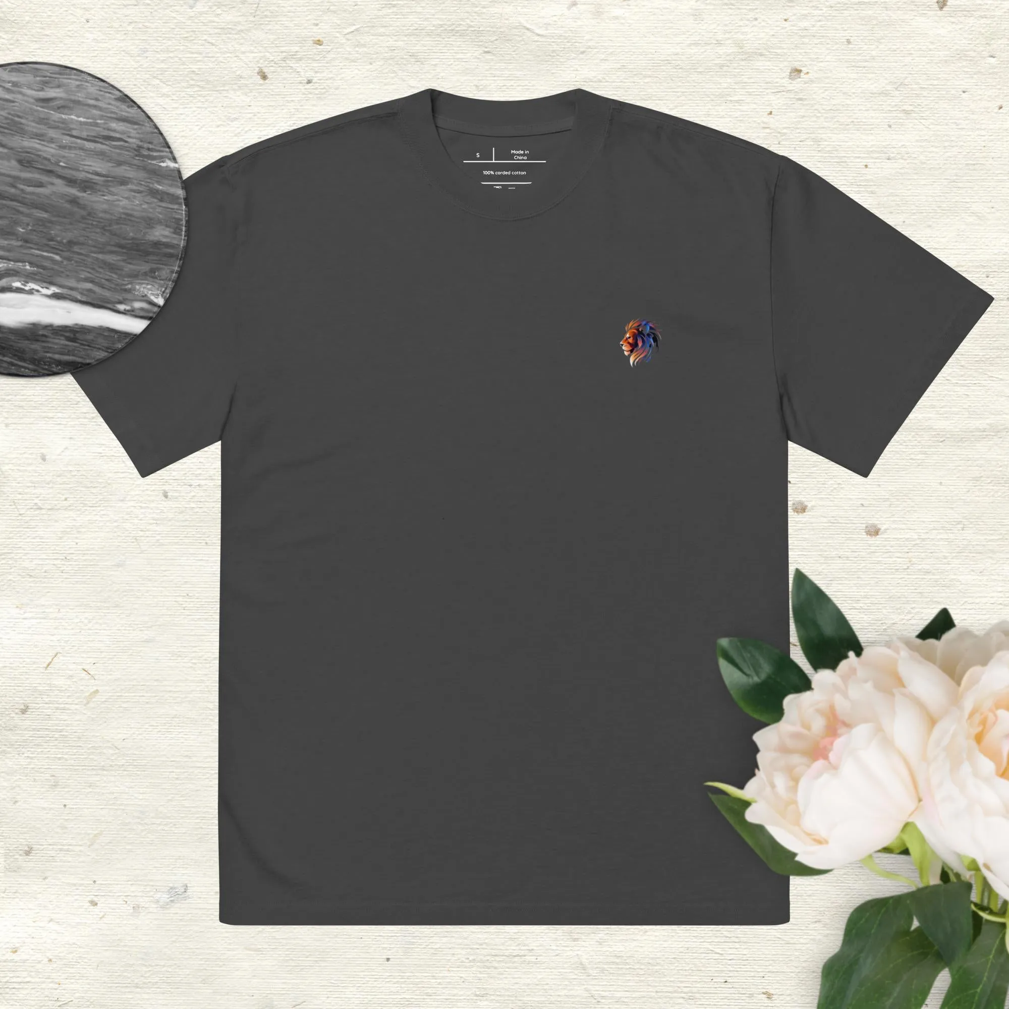 RoarWave:Black *Fearless* Luxe Oversized Designer T-Shirt. Proficiently Crafted for roaring climbers! 100% Plush Carded Cotton.