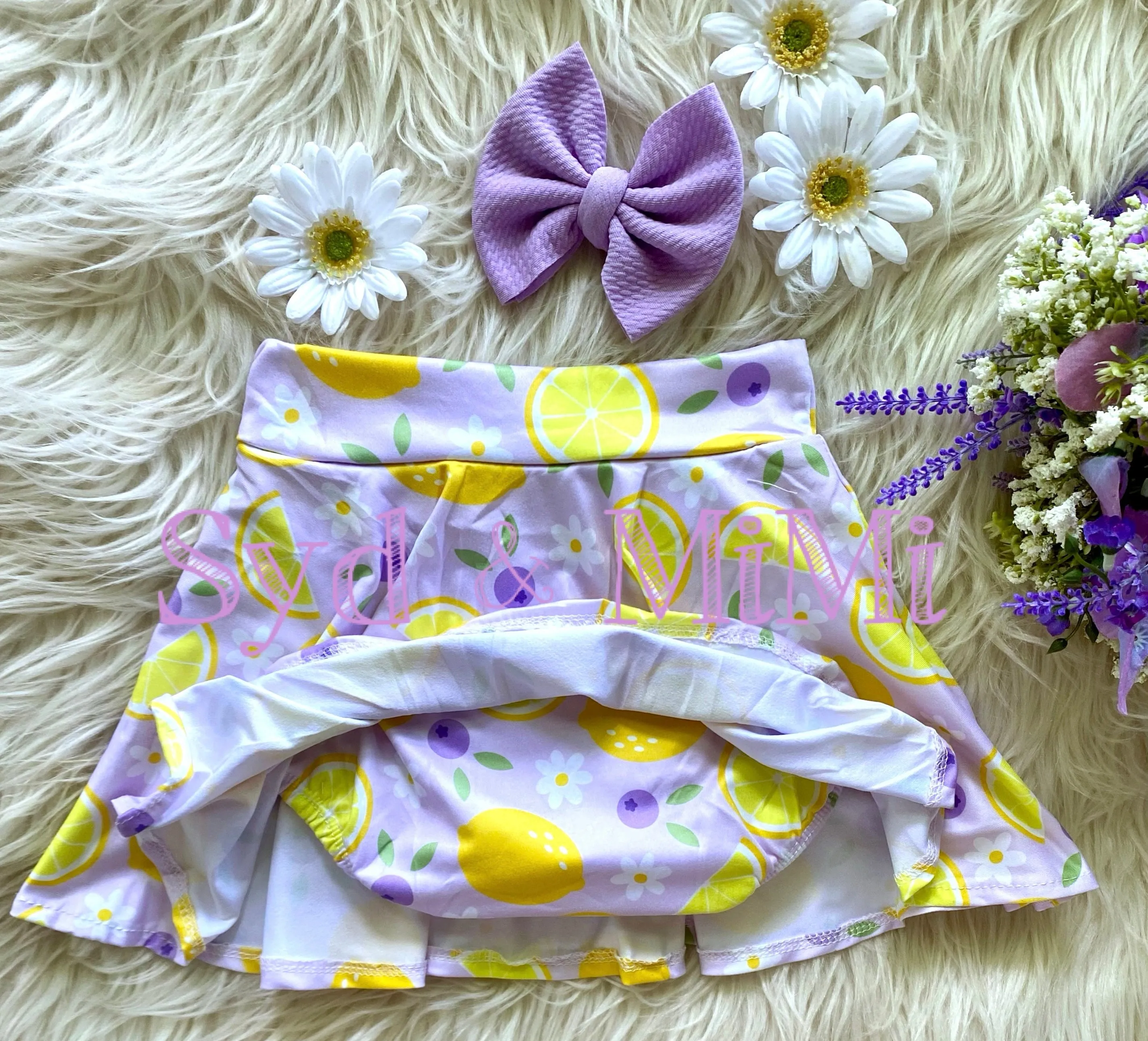 Twirl Skort ~ Lemons & Blueberries 