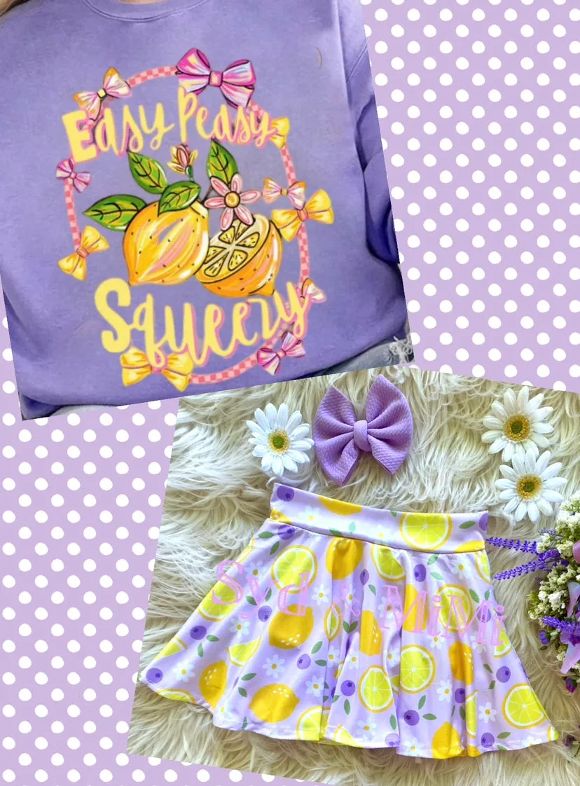 Twirl Skort ~ Lemons & Blueberries 
